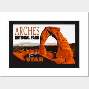 Beautifully Restored Vintage Travel Advertisement Print To Arches National Park In Utah Posters and Art